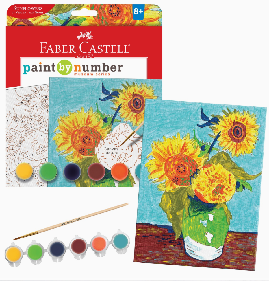 Educational Paint-by-Number Kit – Sunflowers, Art Techniques & Visual Skills Development