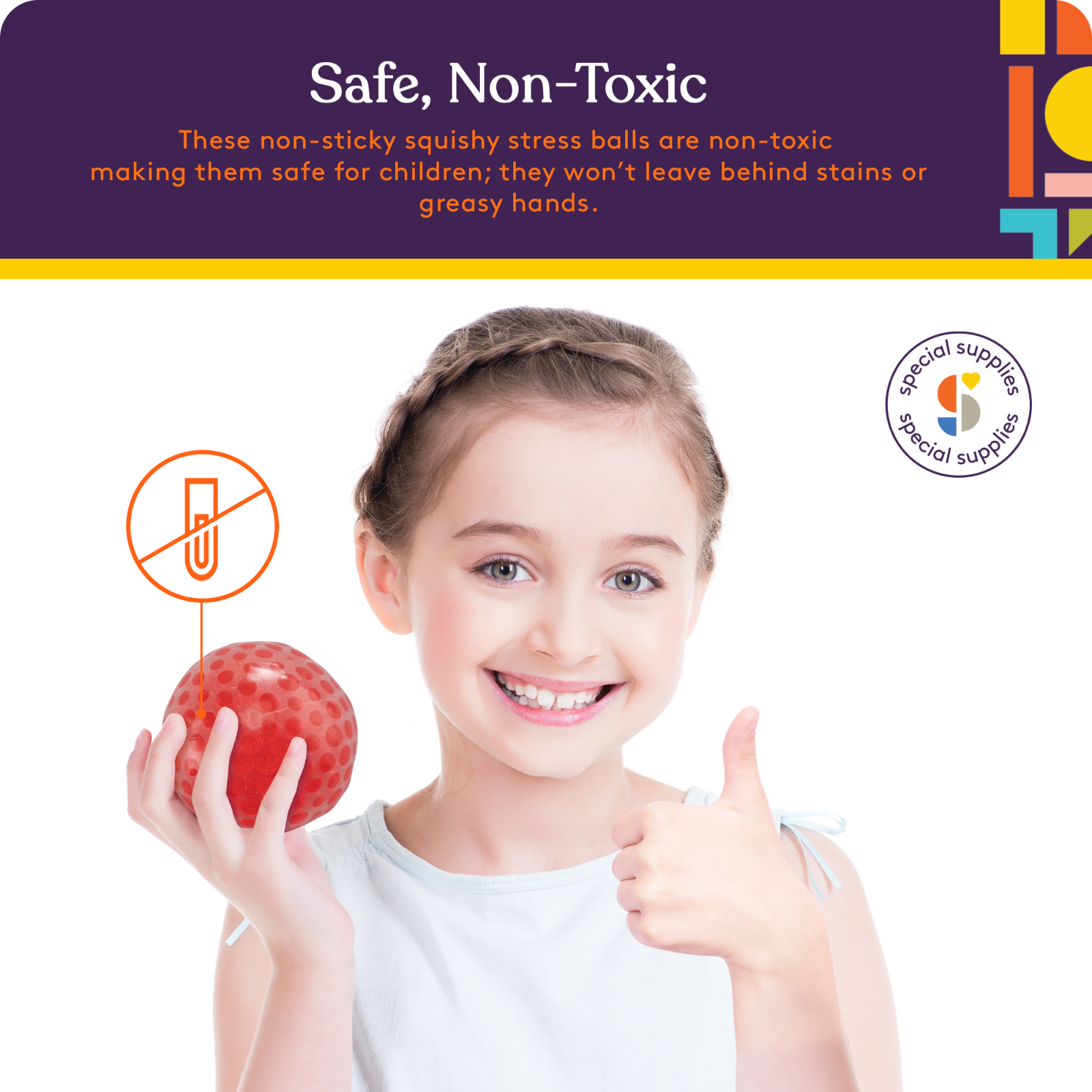 Water Beads Stress Ball (Multi- Color): 12 Pack