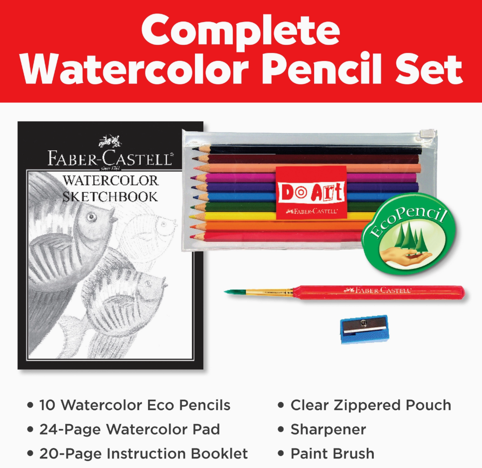 Educational Watercolor Pencil Art Kit – Beginner Drawing & Creative Skills for Kids